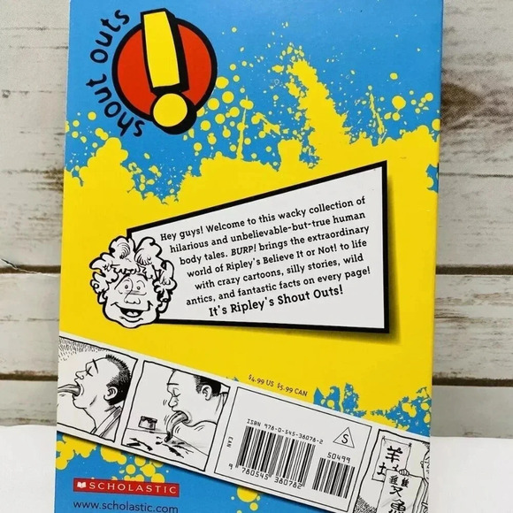 Ripley's Believe It! BURP! Crazy Human Body Stories Scholastics - Picture 2 of 2